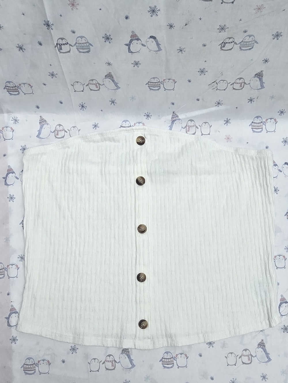American Eagle Outfitters White Ribbed Tube Top. Size XL